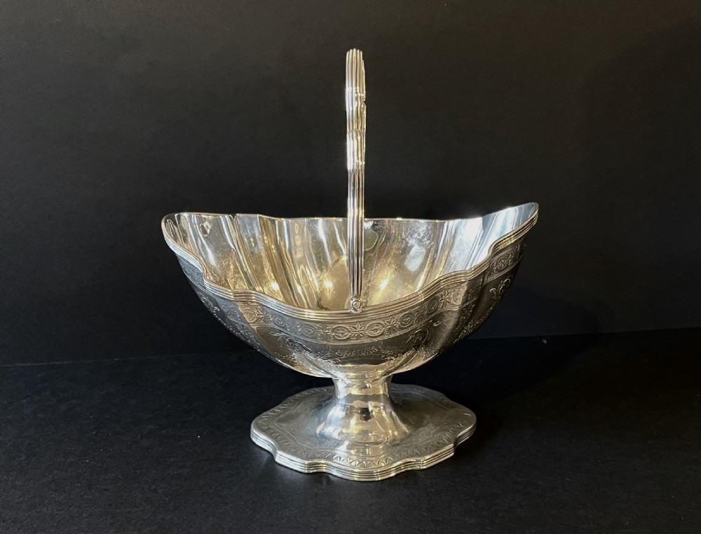 GEORGE III SILVER SUGAR BASKET
