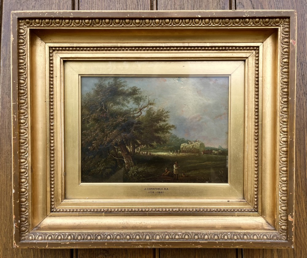 OIL ON PANEL: ENGLISH RURAL LANDSCAPE