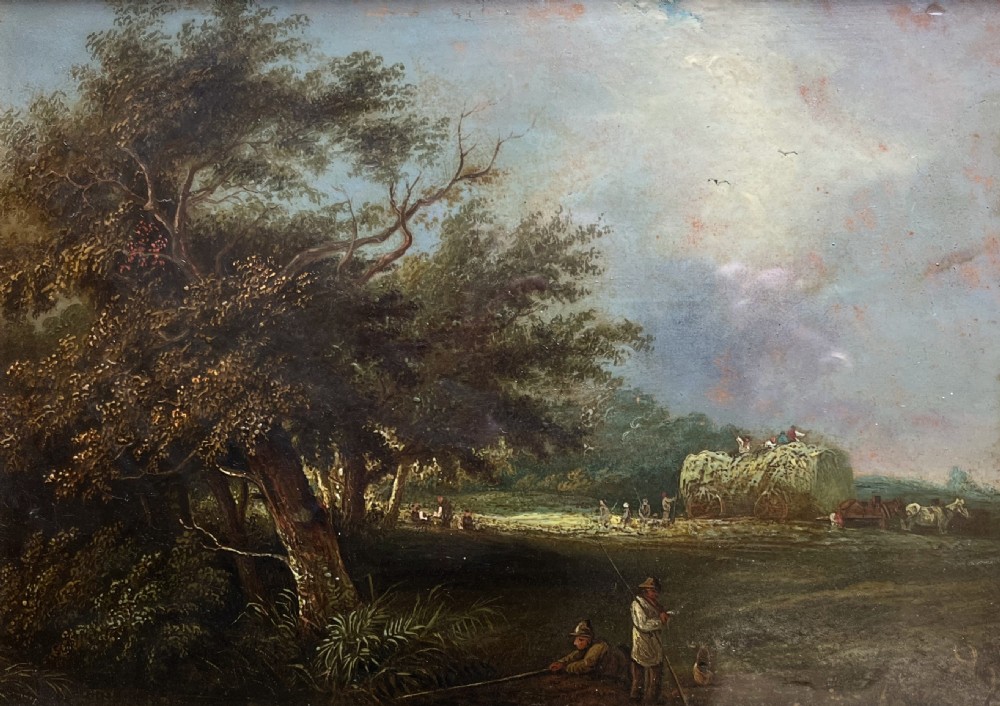 OIL ON PANEL: ENGLISH RURAL LANDSCAPE View II