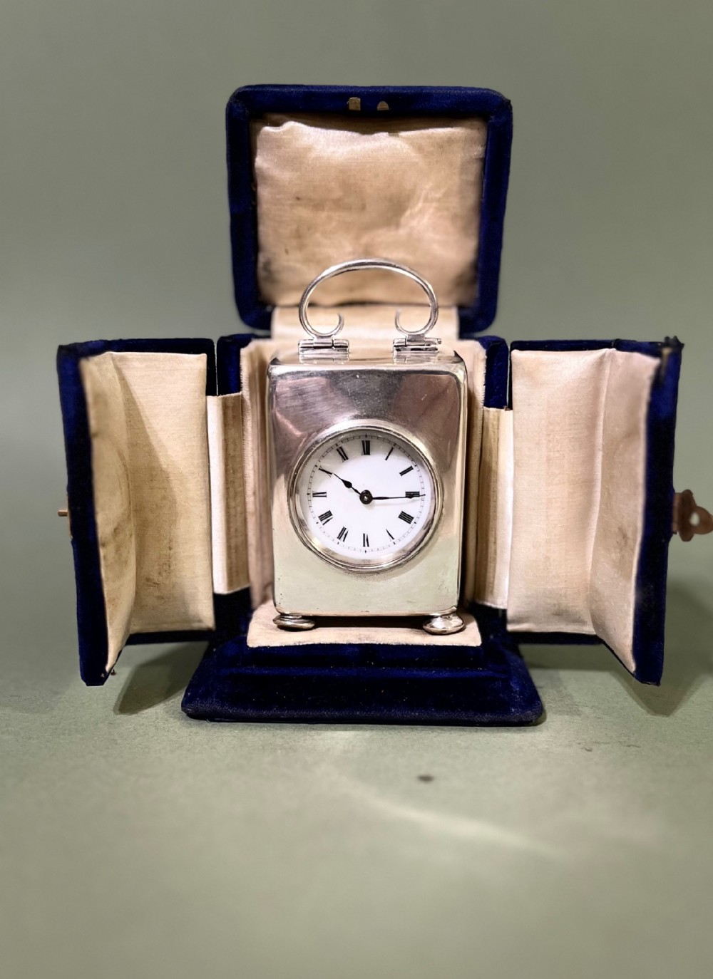MINIATURE HALLMARKED SILVER CARRIAGE CLOCK
