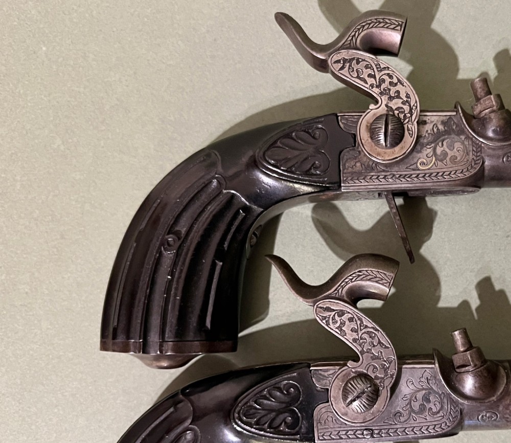 FINE PAIR OF BELGIAN PERCUSSION PISTOLS View IV