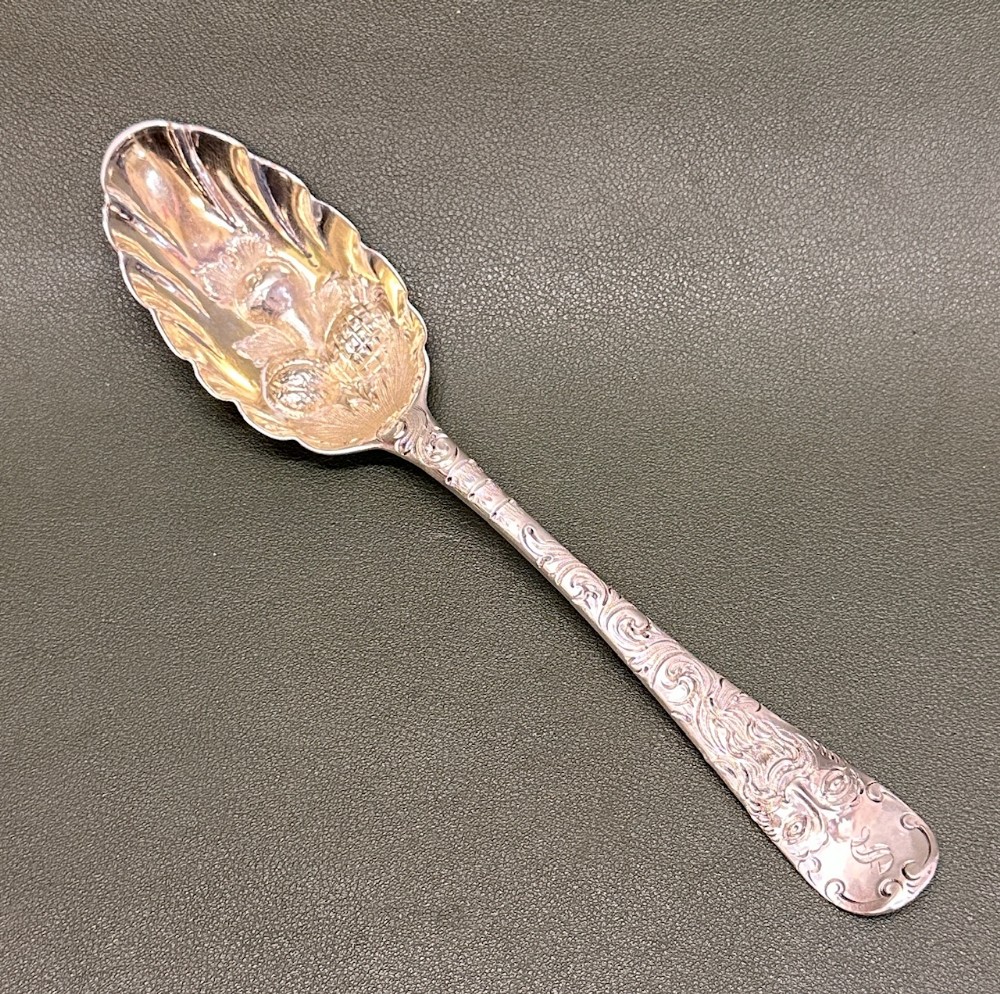 George II, Hallmarked Silver-gilt Berry Spoon, Jesse McFanan (1739)