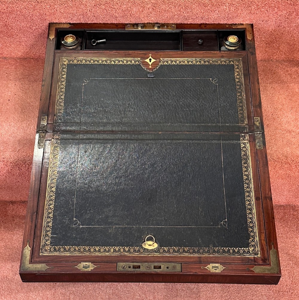 19th century Gentlemans Kingwood Writing Box made by Edwards of London