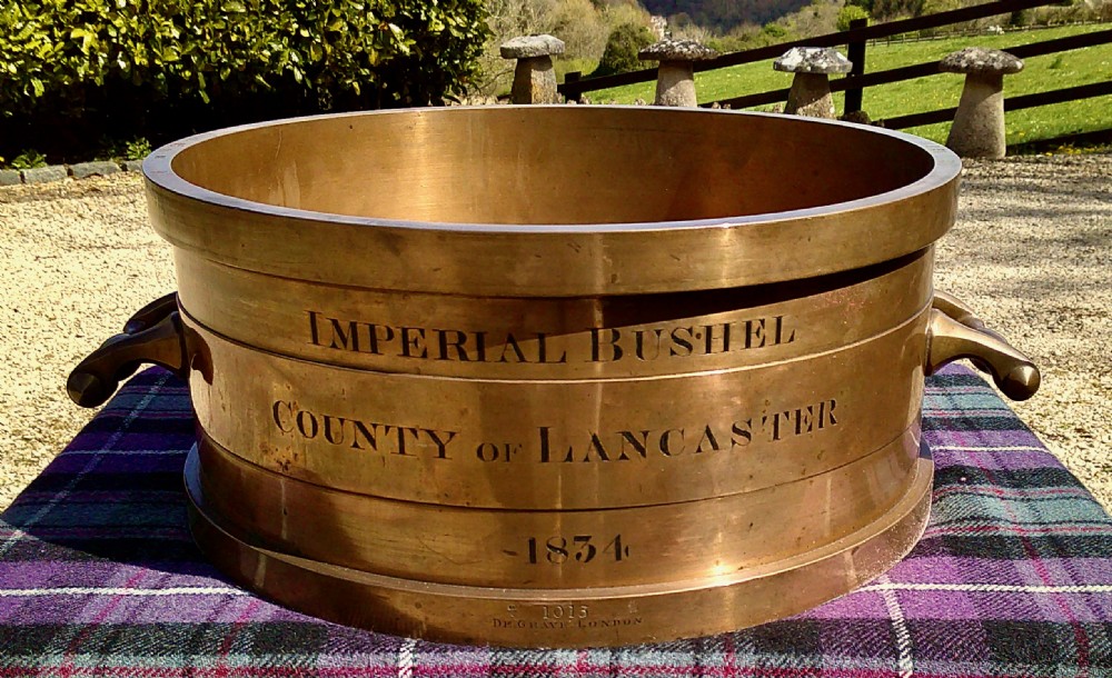 RARE WILLIAM IV BRONZE BUSHEL MEASURE View V