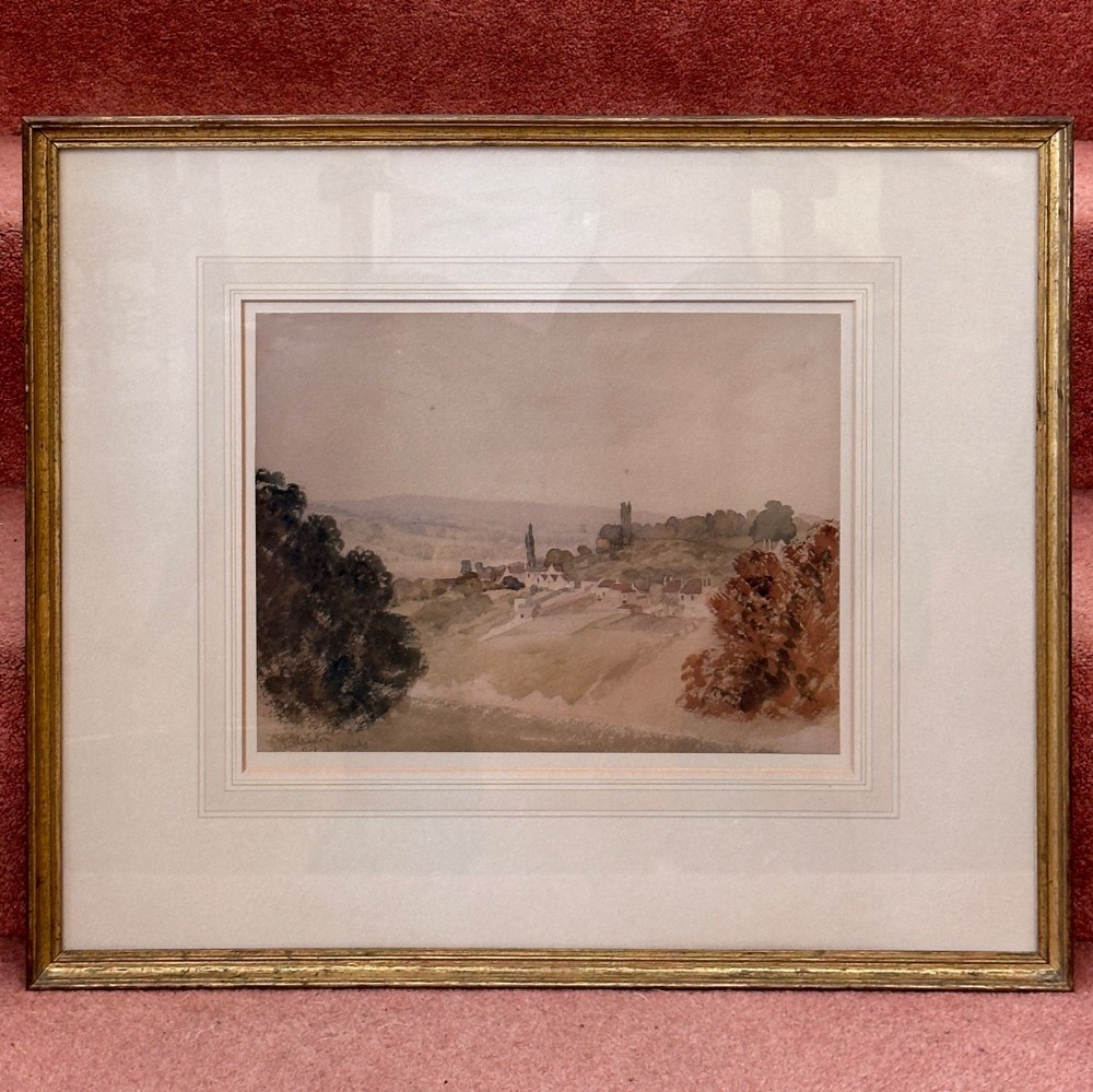 Late 19th century framed watercolour painting. 