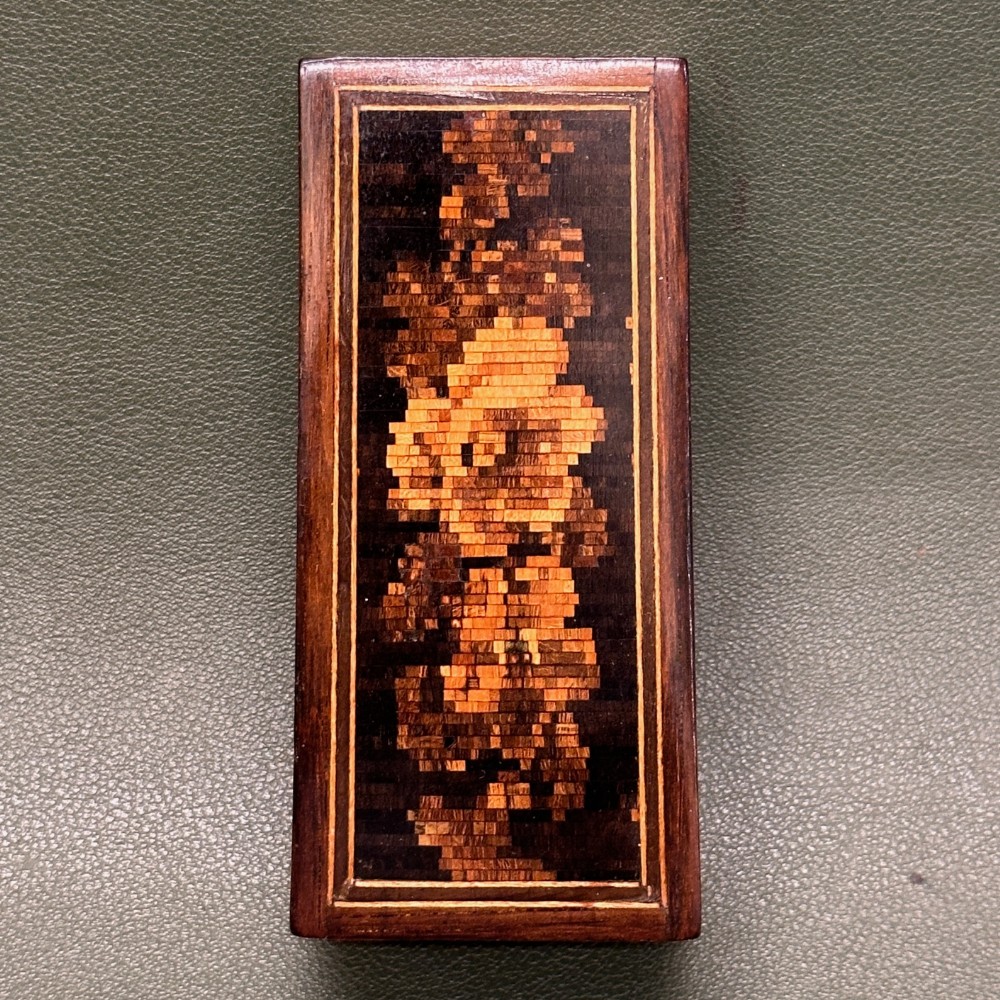 A small 19th century Tunbridge-ware Trinket Box and Cover