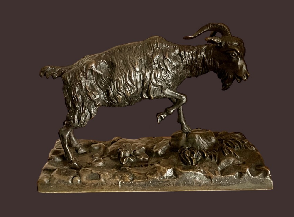 P. J. MENE: A FINE FRENCH BRONZE 'BILLY' GOAT