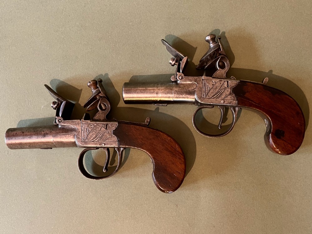 GOOD PAIR OF ENGLISH FLINTLOCK PISTOLS View IV