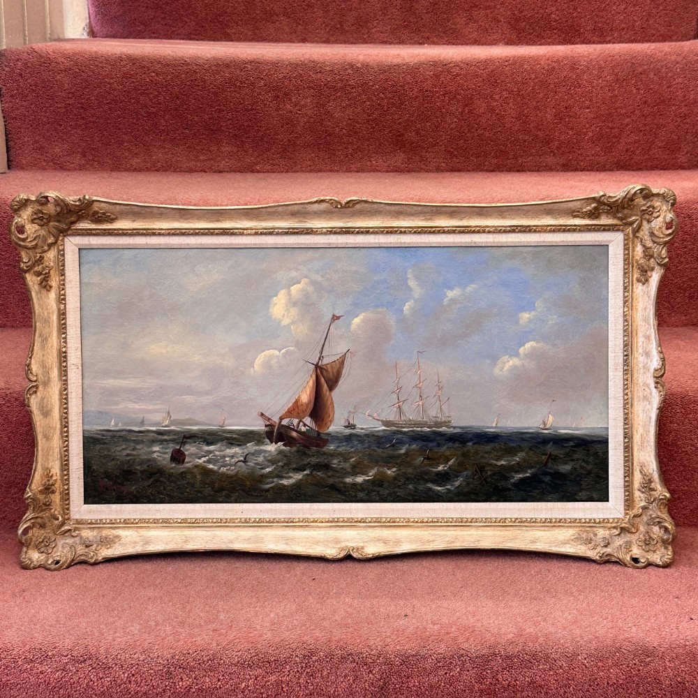 Framed Marine Oil Painting On Canvas. John ‘Jock’ WILSON. (1774-1855)