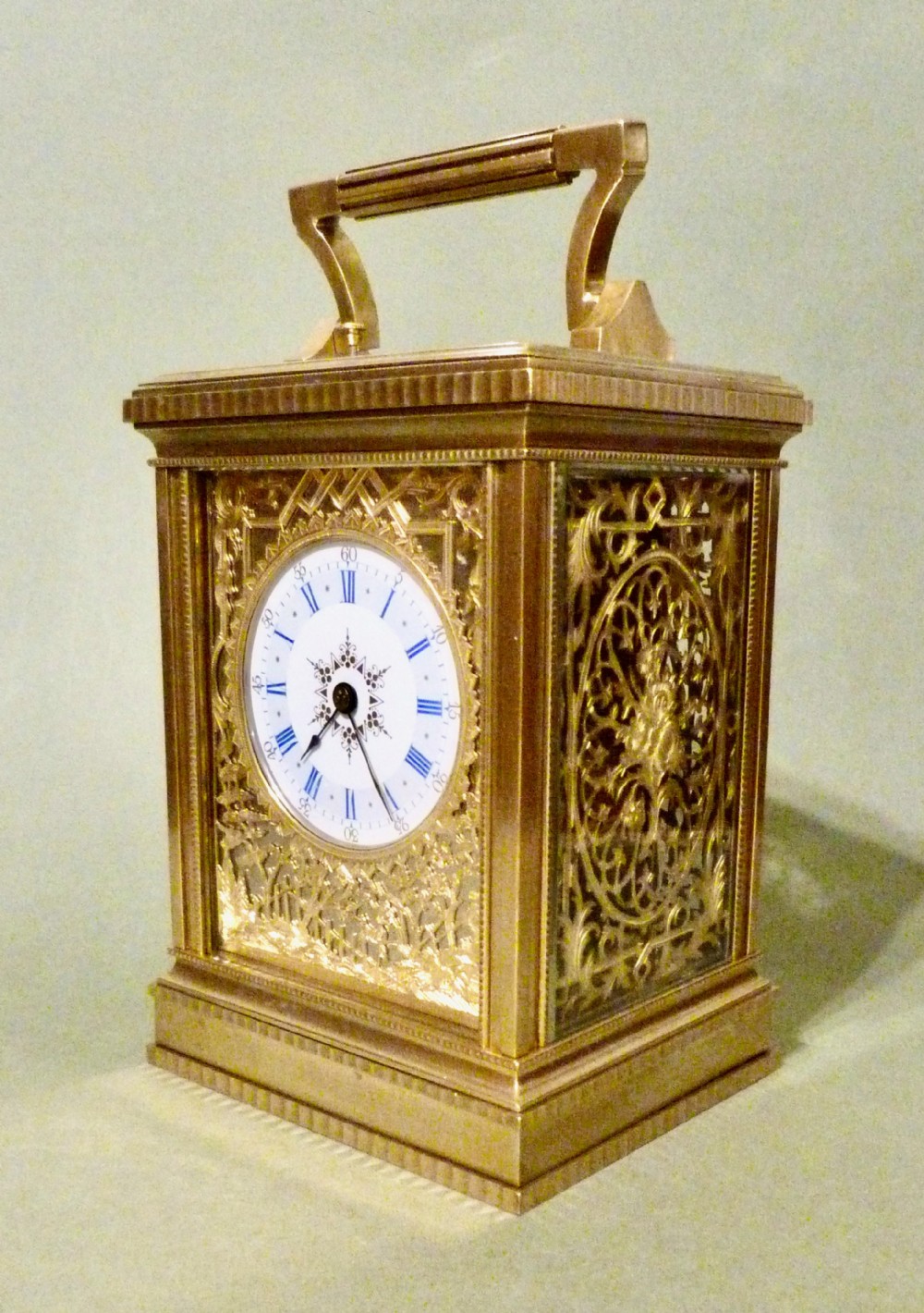 A FINE FRENCH DECORATIVE CARRIAGE CLOCK