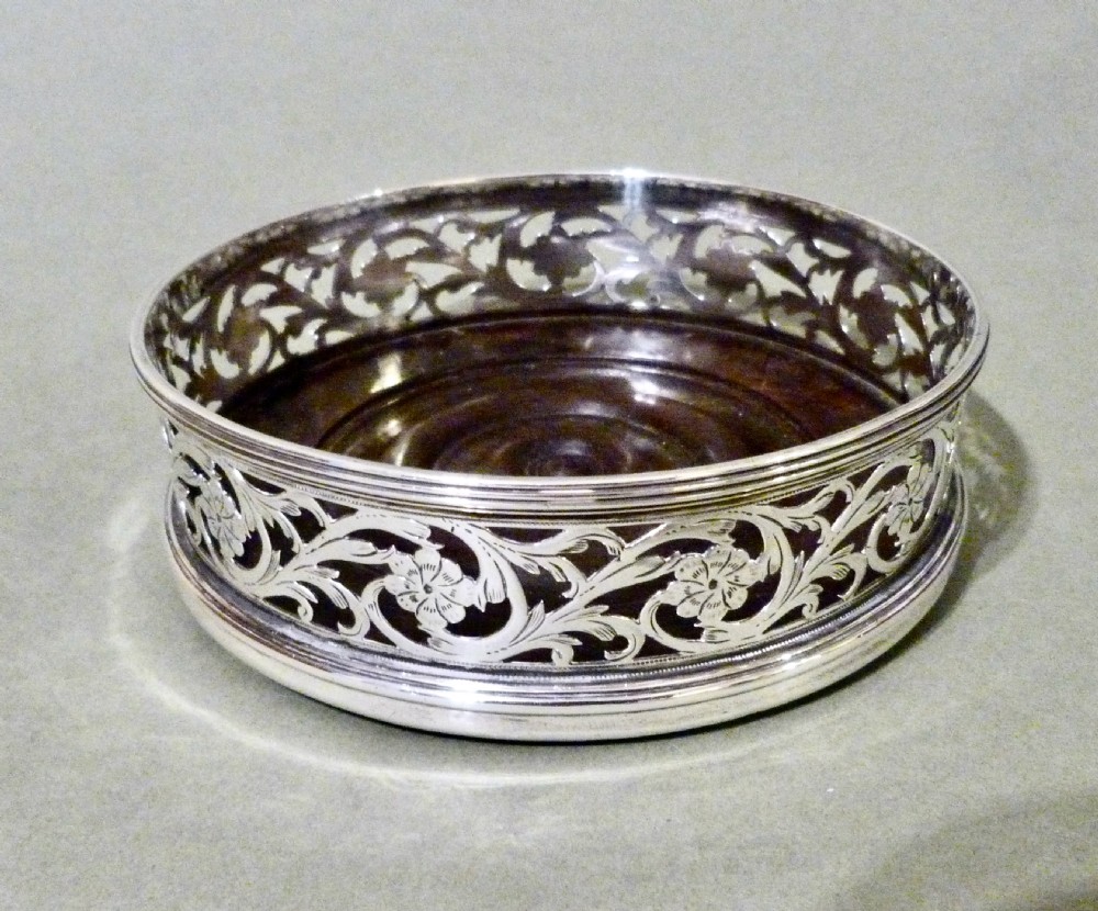 GOOD GEORGE III SILVER WINE COASTER
