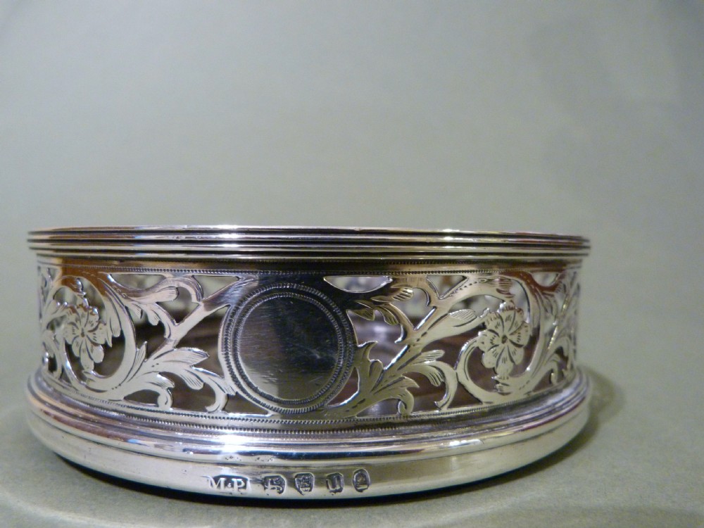 GOOD GEORGE III SILVER WINE COASTER View II