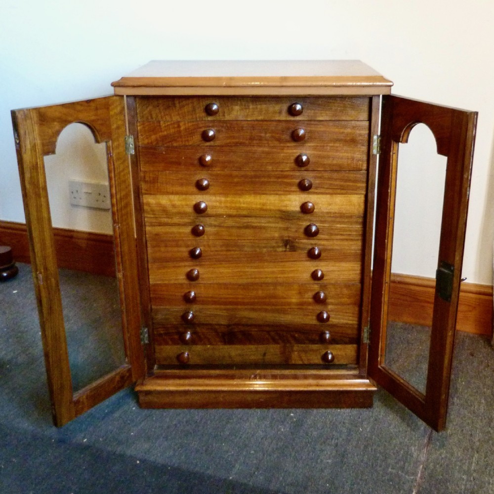 VICTORIAN CABINET OF MINERAL SPECIMENS