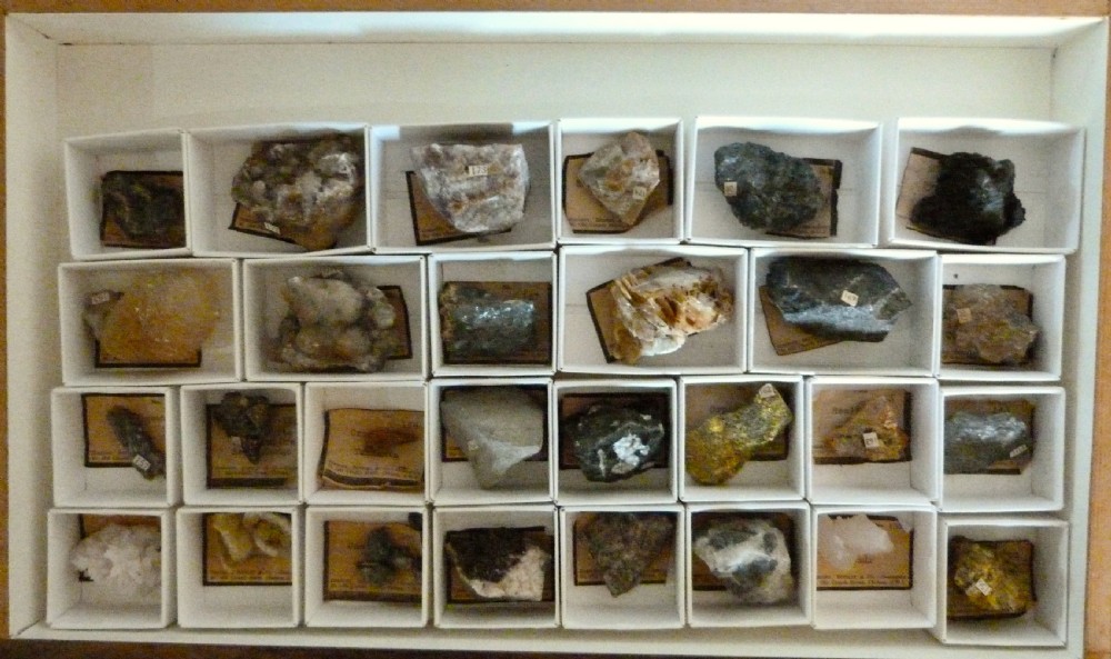 VICTORIAN CABINET OF MINERAL SPECIMENS View VII