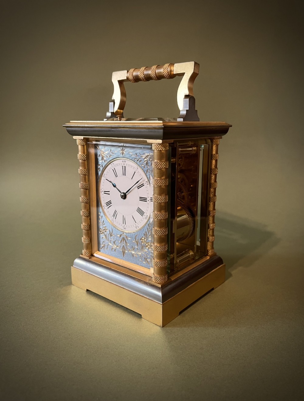 FINE FRENCH CARRIAGE CLOCK BY JACOT View III