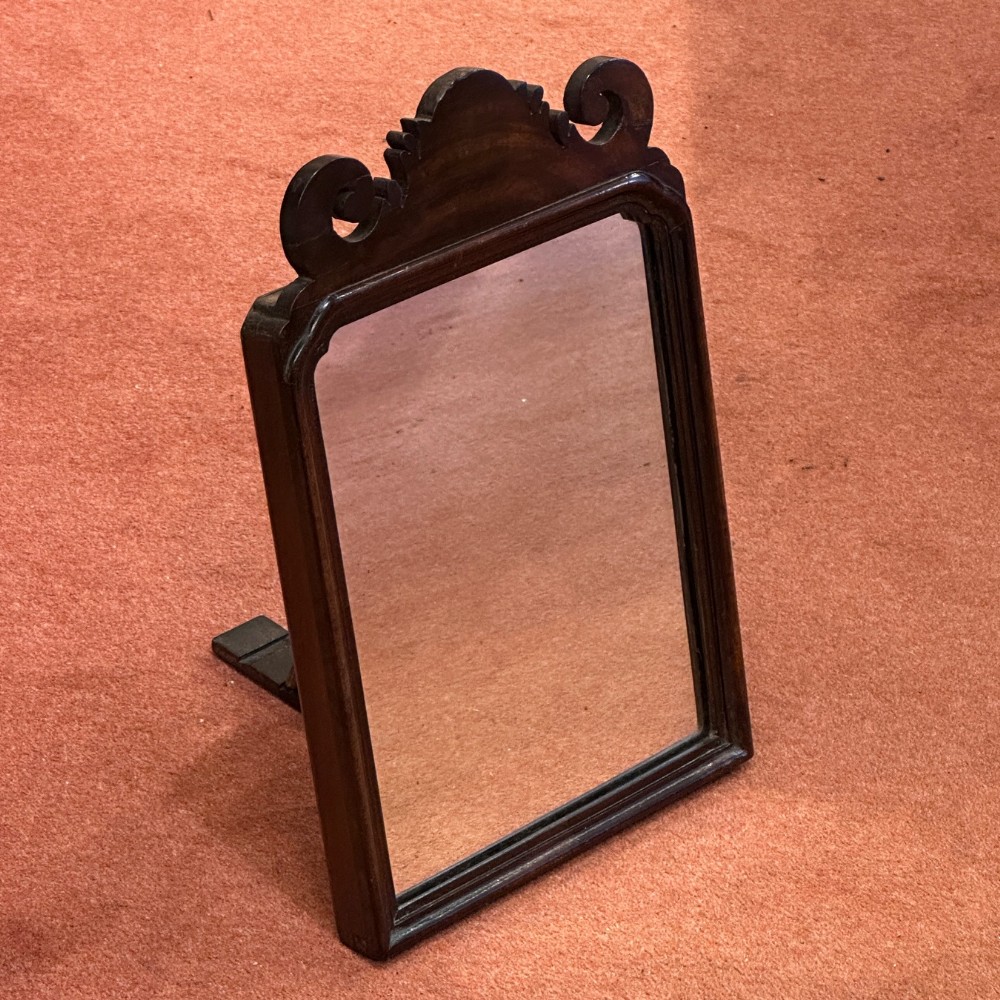 George III period rectangular mahogany vanity mirror