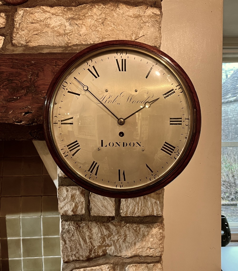 GOOD REGENCY SILVERED-DIAL 8-DAY WALL CLOCK View VI