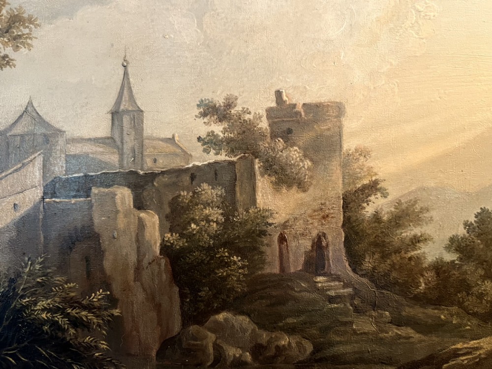17th CENTURY (?) DUTCH LANDSCAPE OIL ON PANEL View V