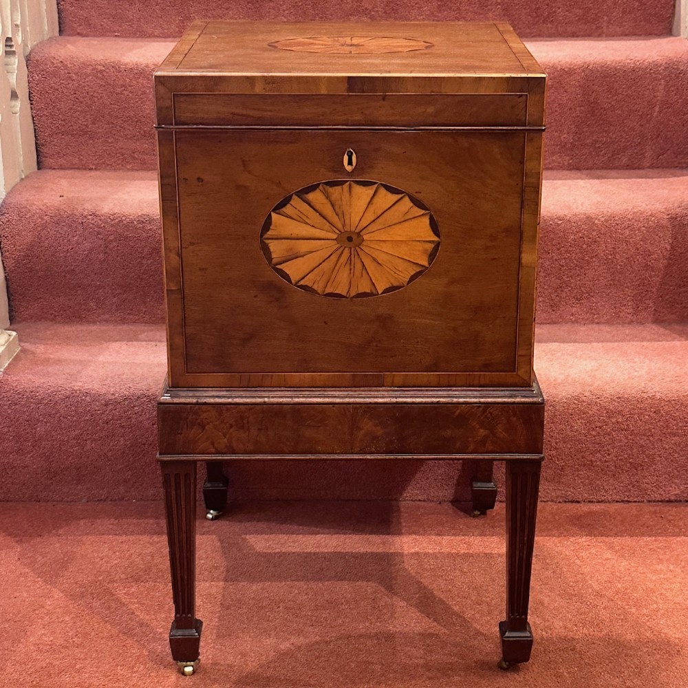 A good George III period inlaid mahogany Wine Cellarette