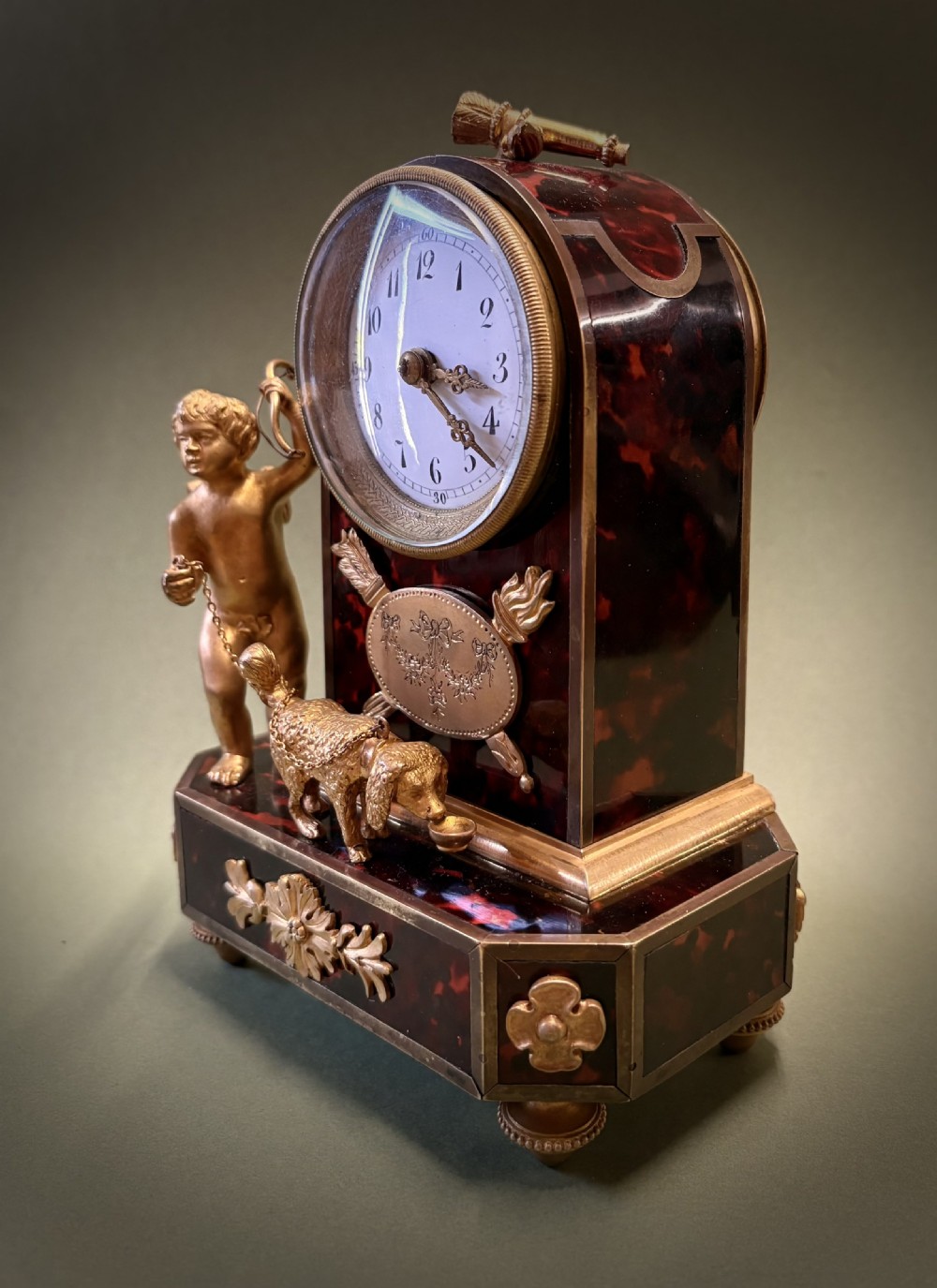 A CHARMING FRENCH SMALL MANTEL CLOCK View II