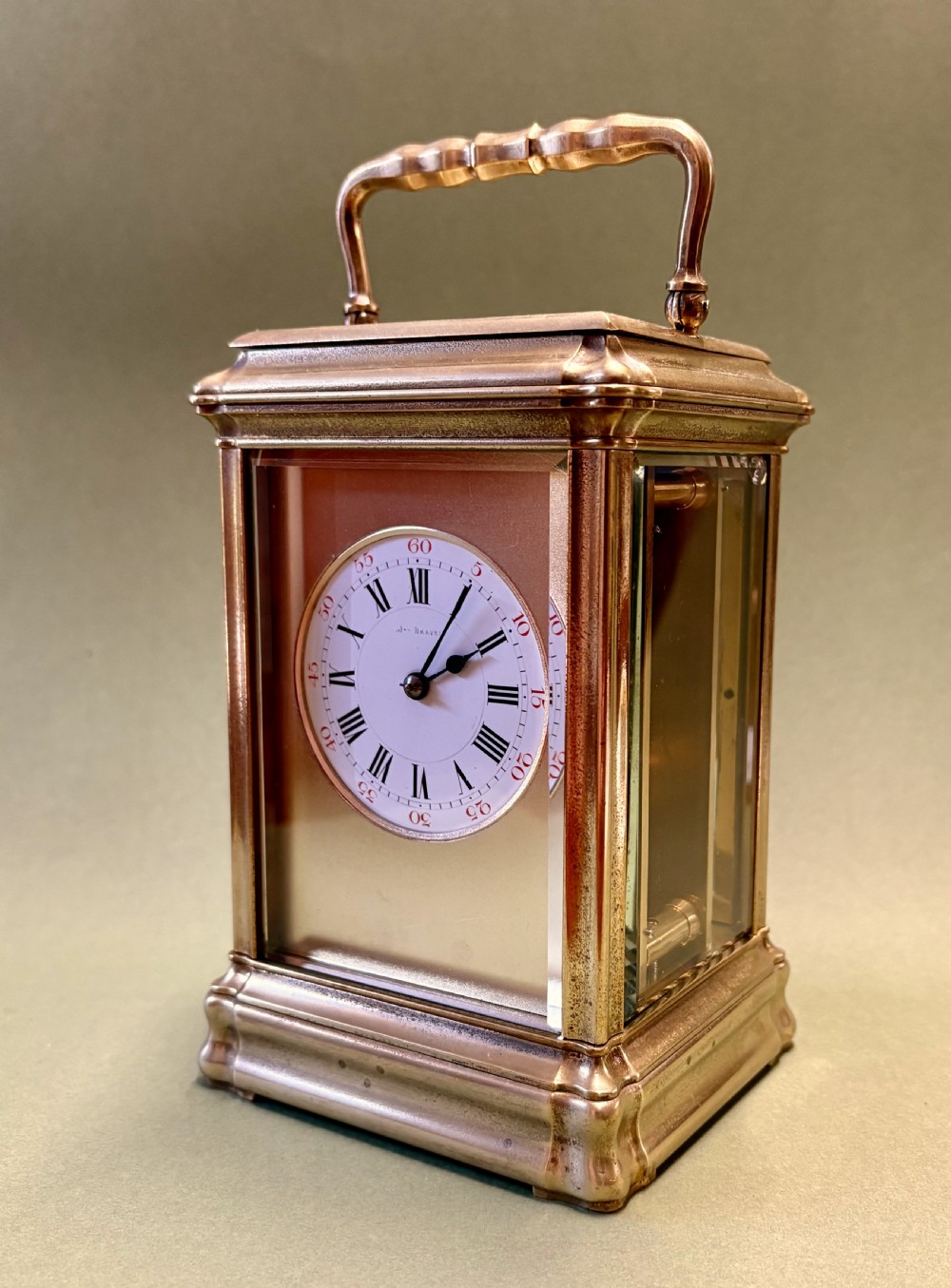 LARGE FRENCH 8-DAY CARRIAGE CLOCK