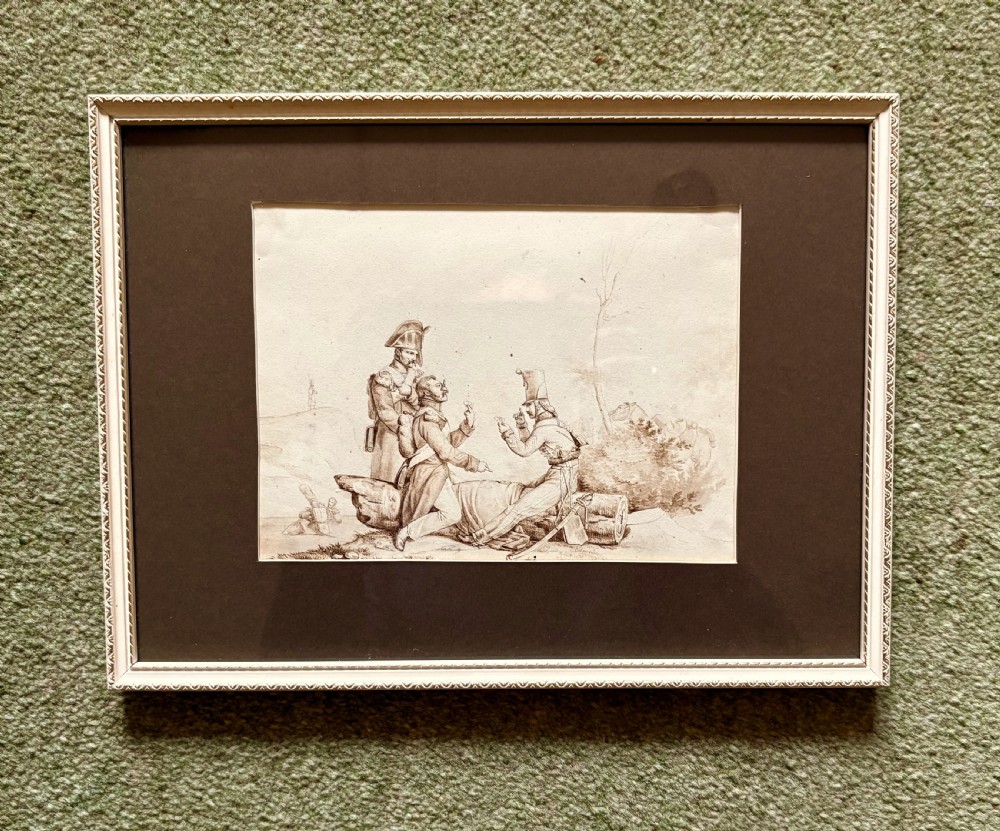 UNUSUAL NAPOLEONIC SEPIA WATERCOLOUR View II