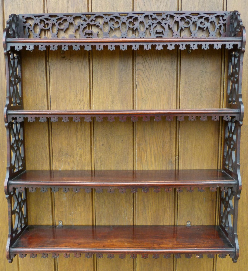 19TH CENTURY MAHOGANY WALL SHELVES View III