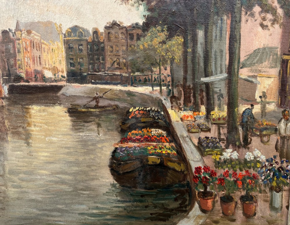 DUTCH OIL PAINTING OF AMSTERDAM View III
