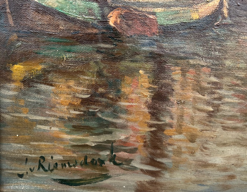 DUTCH OIL PAINTING OF AMSTERDAM View V