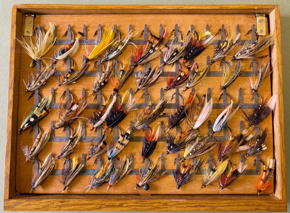 RARE VICTORIAN CABINET OF FISHING FLIES View VI