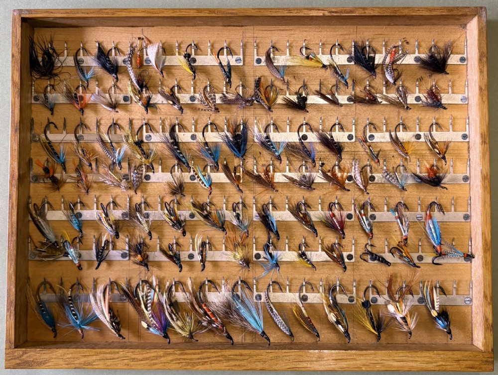 RARE VICTORIAN CABINET OF FISHING FLIES View VII