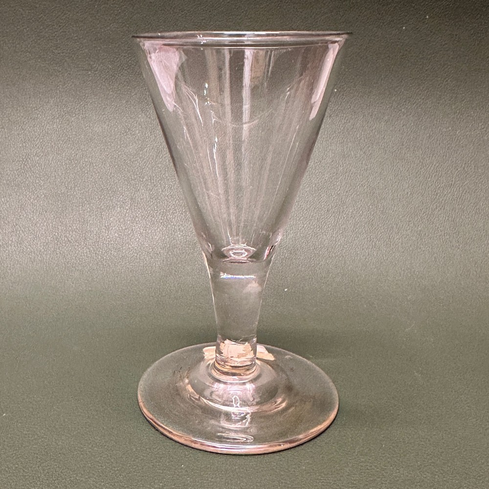 Late 18th century fluted ale glass