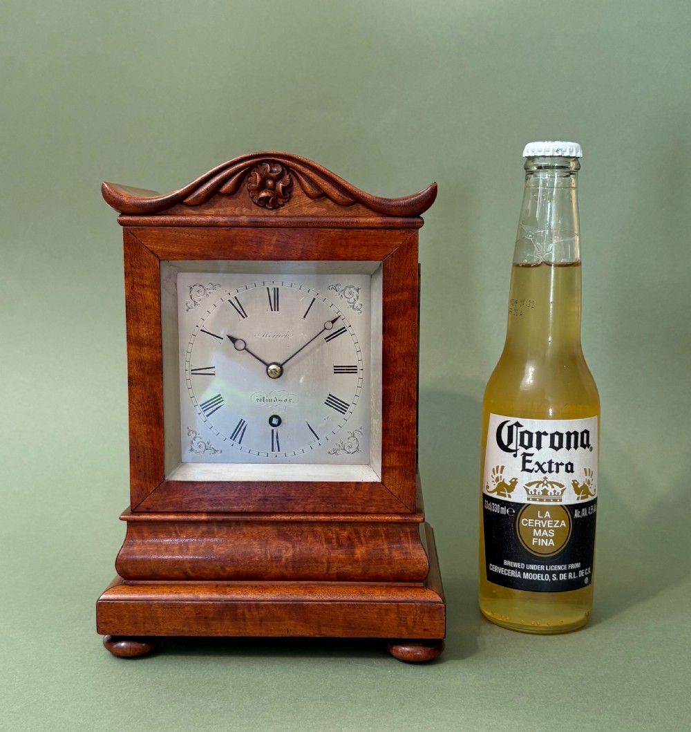 A CHARMING SATINWOOD MANTEL CLOCK View V