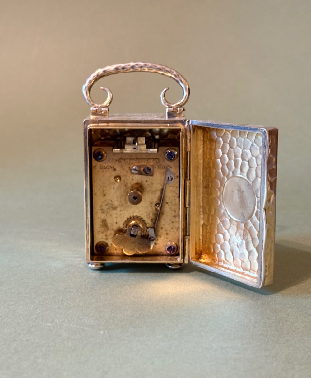 A GOOD SILVER MINIATURE CARRIAGE CLOCK View IV