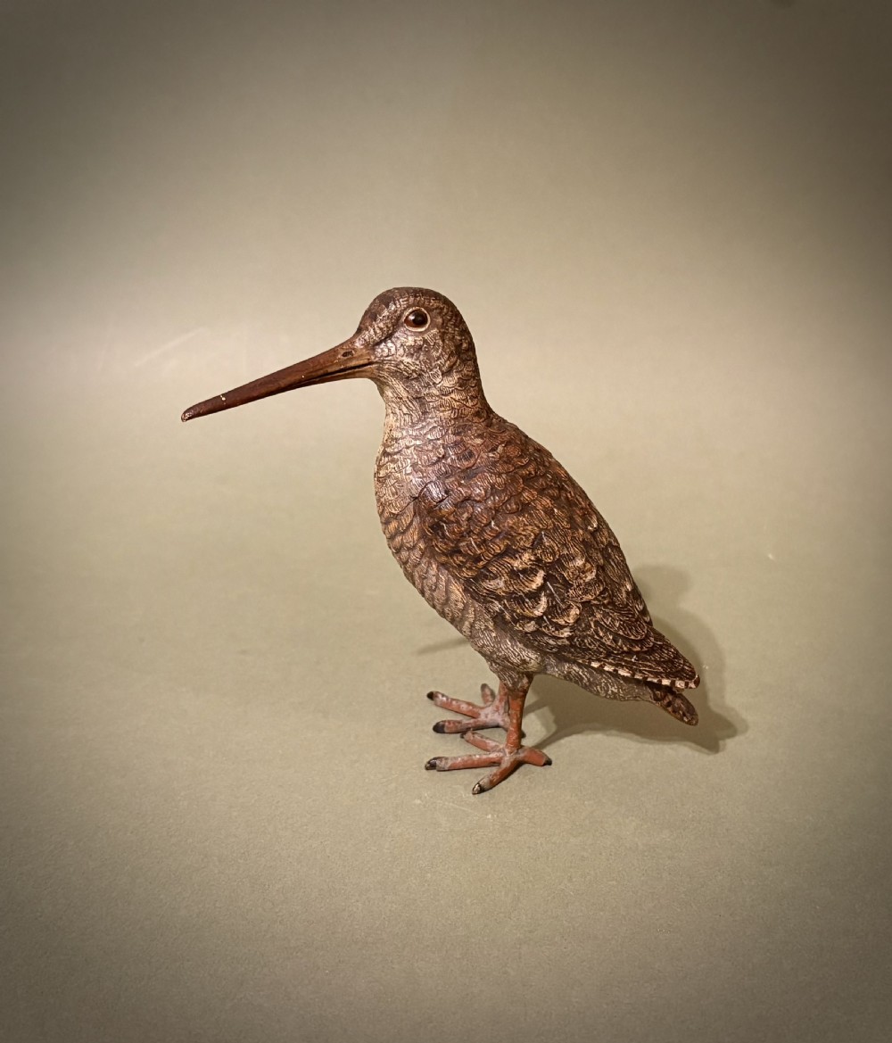 LARGE AUSTRIAN COLD-PAINTED BRONZE SNIPE