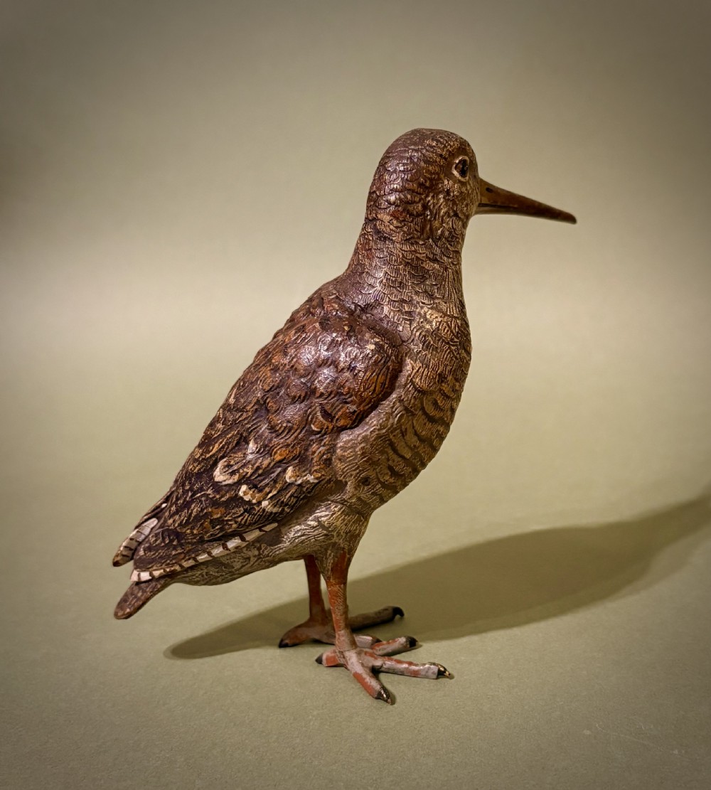 LARGE AUSTRIAN COLD-PAINTED BRONZE SNIPE View II