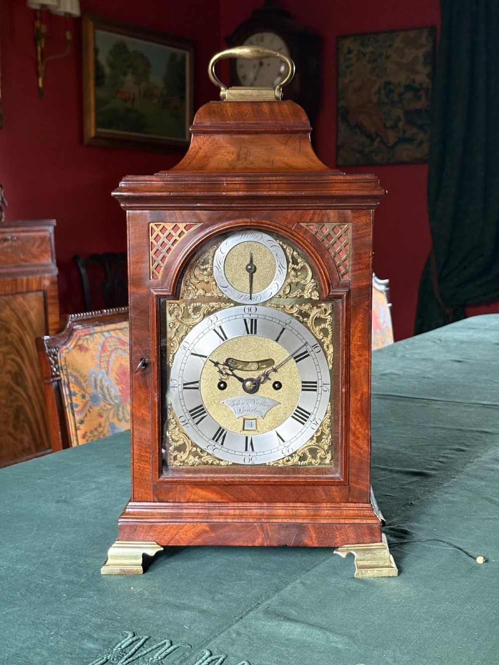 GEORGE III VERGE BRACKET CLOCK