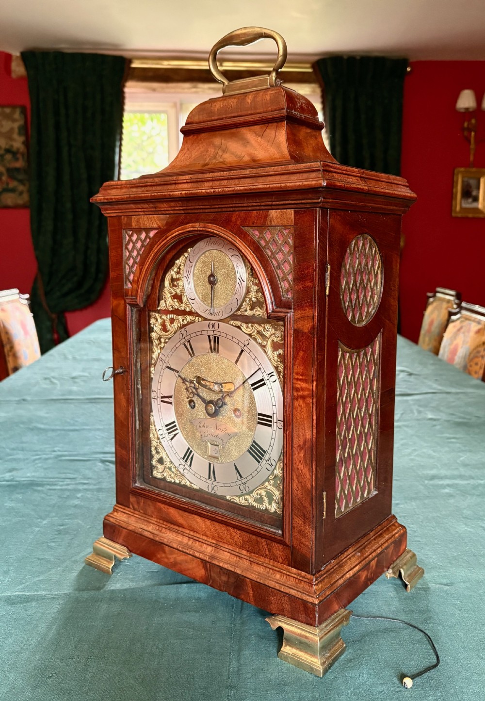 GEORGE III VERGE BRACKET CLOCK View II