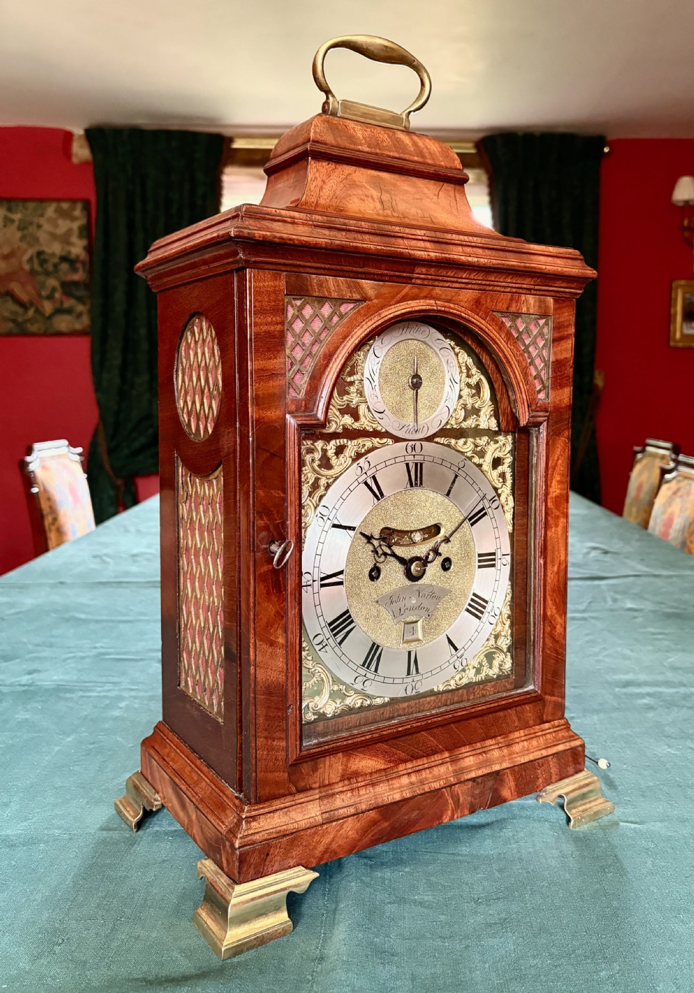 GEORGE III VERGE BRACKET CLOCK View III