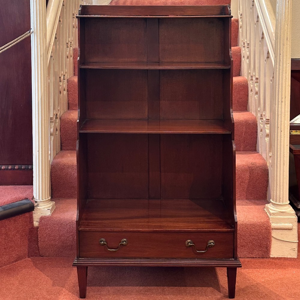Victorian Mahogany Waterfall Bookcase