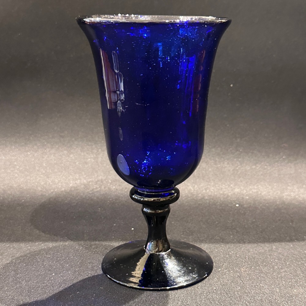 Georgian Bristol Blue Glass Goblet, c.1830