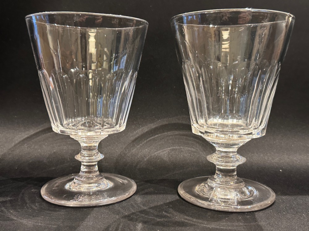 Two large Victorian bucket bowl Rummers (a near pair) c.1830