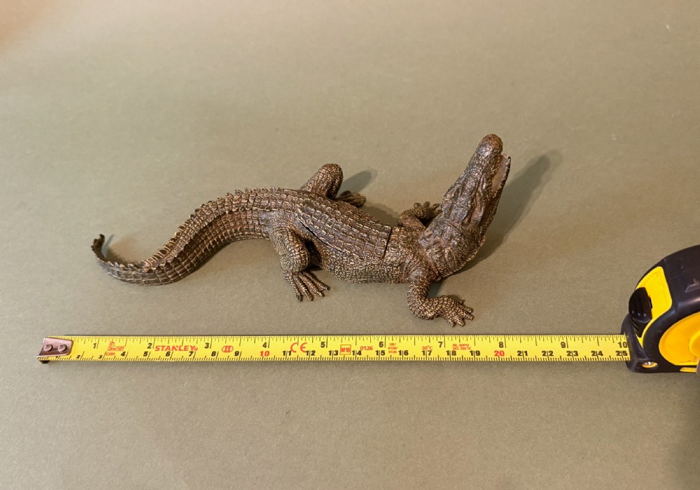 AUSTRIAN COLD-PAINTED BRONZE CROCODILE View III