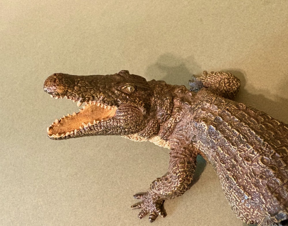 AUSTRIAN COLD-PAINTED BRONZE CROCODILE View IV