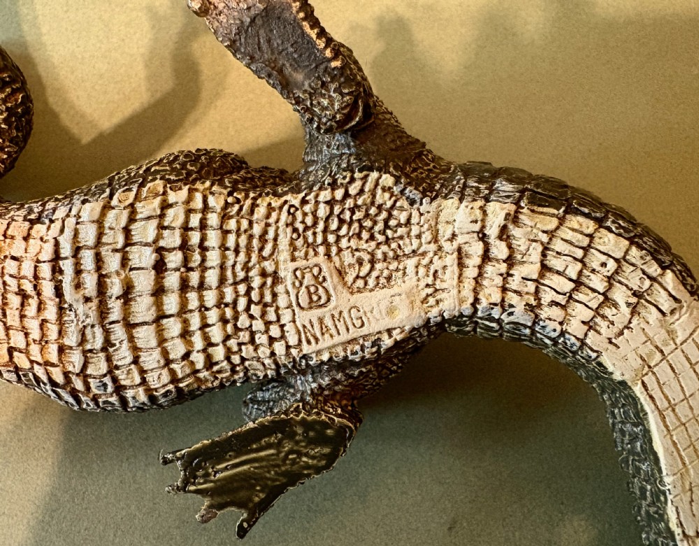 AUSTRIAN COLD-PAINTED BRONZE CROCODILE View V