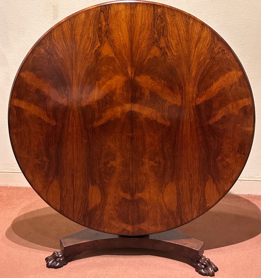 William IV rosewood circular tilt-top Breakfast Table