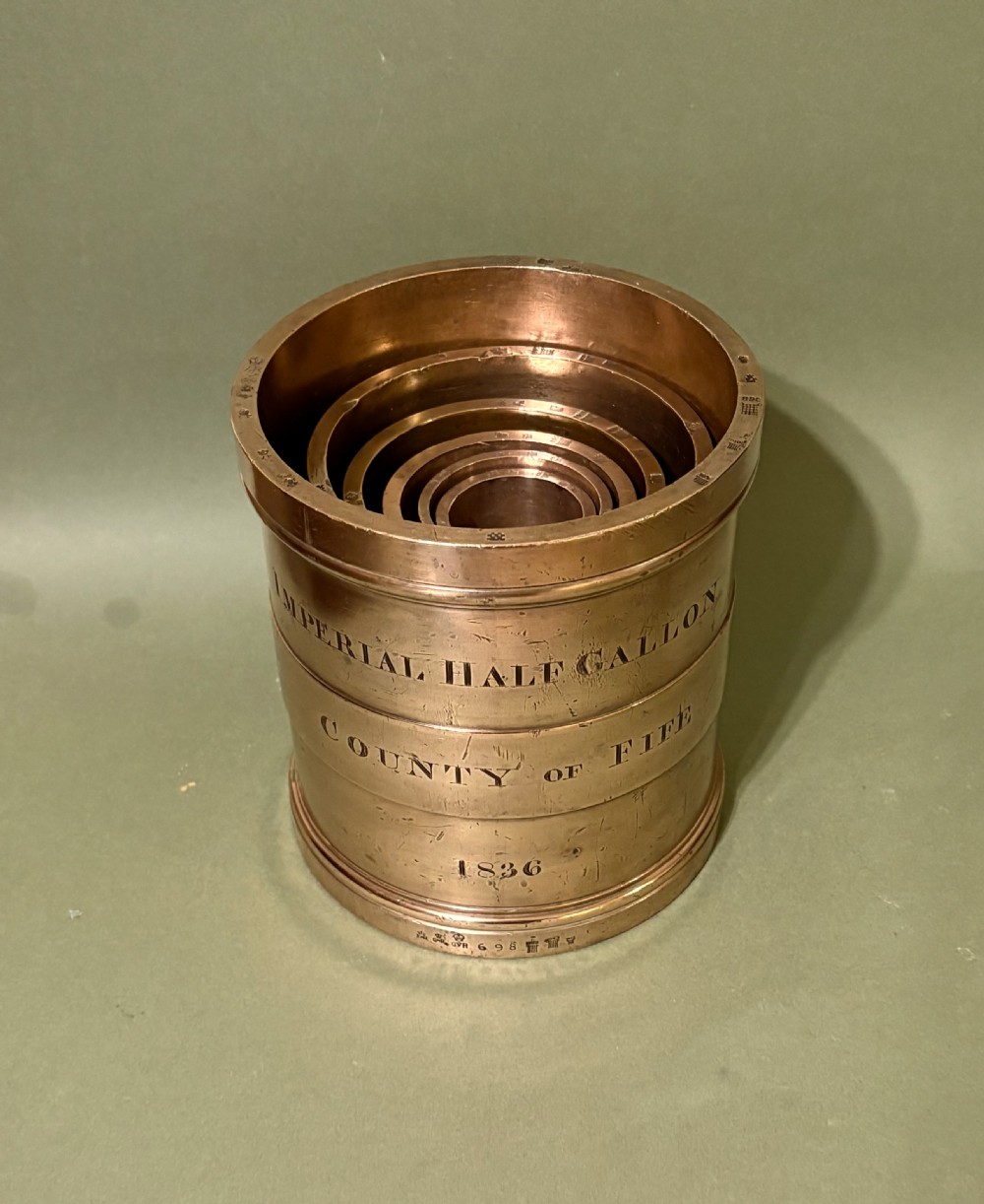 SET OF SIX BRONZE MEASURES DATED 1836 View V