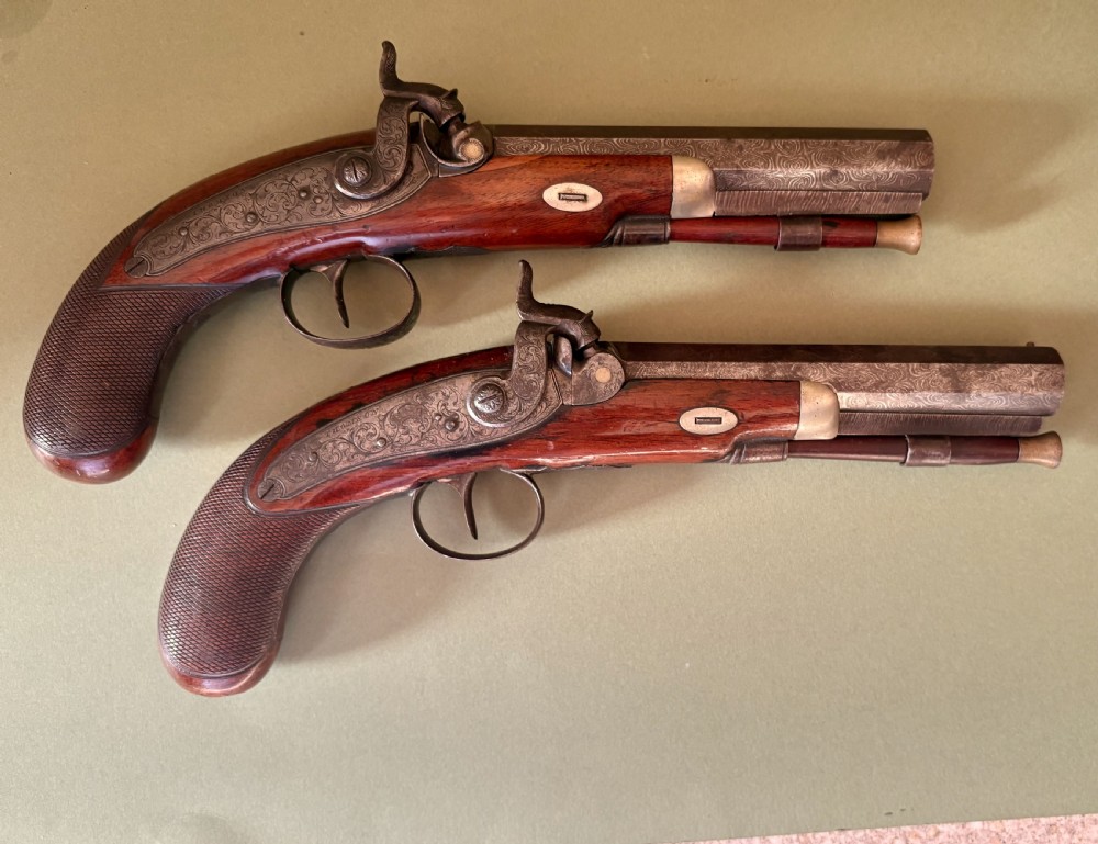 CASED PAIR OF SCOTTISH PERCUSSION PISTOLS View IV