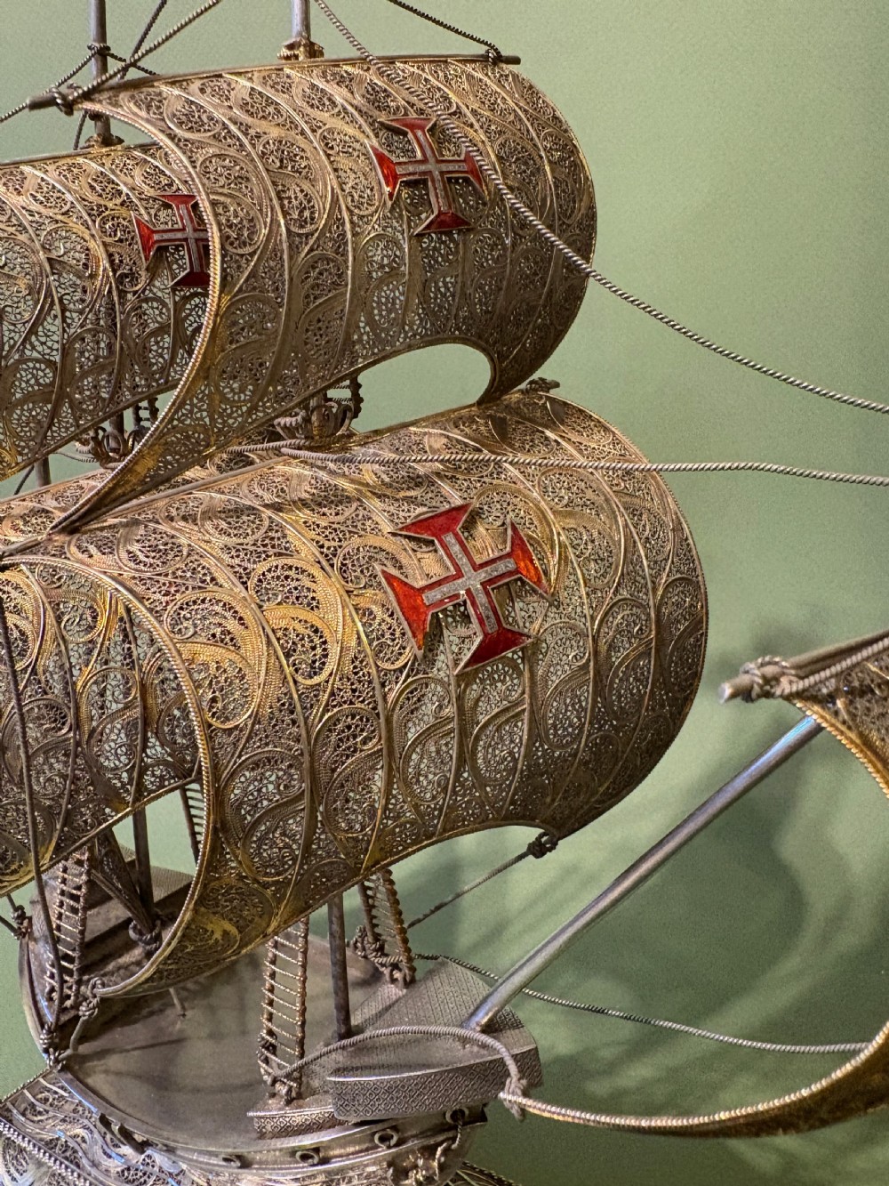 A FINE MALTESE FILIGREE SILVER GALLEON View V