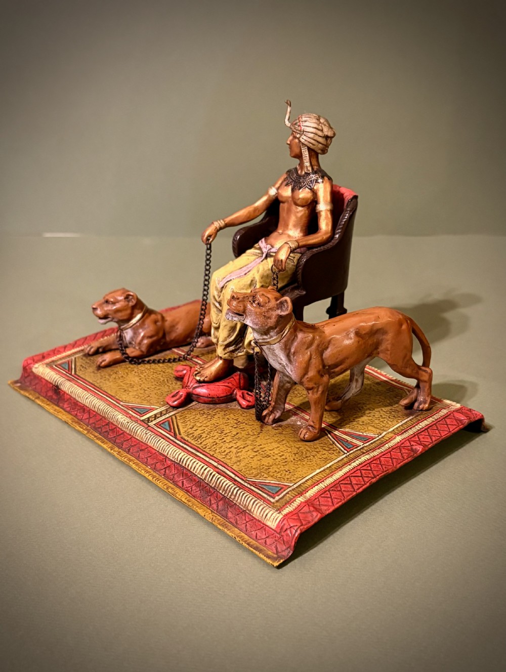 FINE LARGE AUSTRIAN BRONZE FIGURE GROUP View II